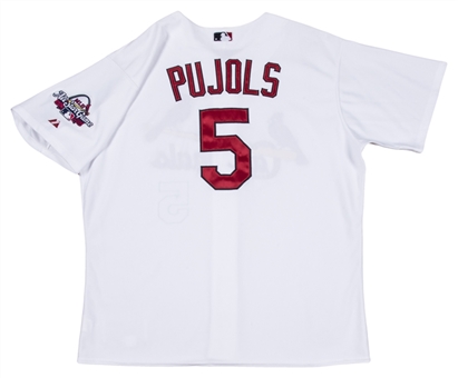 2009 Albert Pujols Game Used St. Louis Cardinals Home Jersey with All Star Patch 